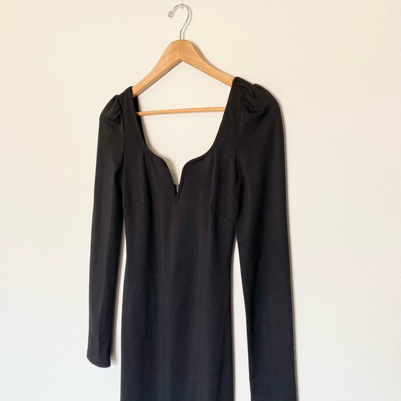 NWT LPA Adora Long Sleeve Midi Dress in Black - Picture 3 of 7